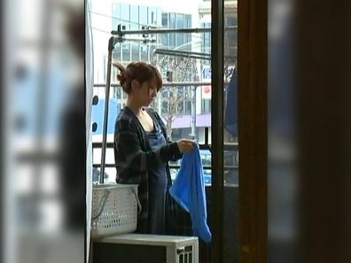 Kinky Japanese mature hottie gets pussy fingered by hot guy next door