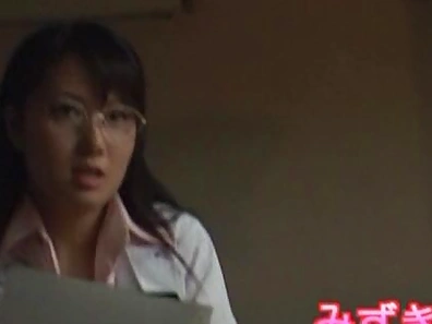 Sleazy Asian nurse gets jizzed on ass after a great fuck