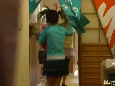 Naughty Asian teen in the men?s bathroom