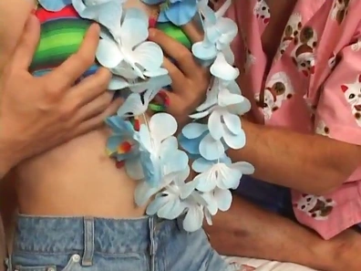 Hairy Pussy Asian Brunette Impales Herself on His Stiff Boner Delightfully