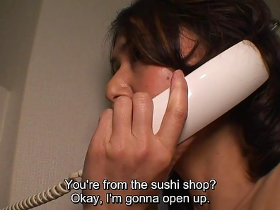 Naked Japanese MILF Greets Delivery Man at Doorstep for Steamy Encounter