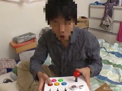 Busty brunette girl rides a dick while her big tits bounce